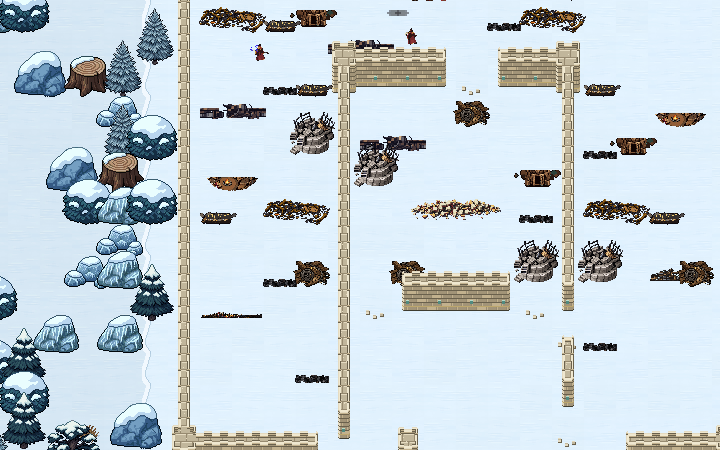 Three stars: the rival kingdom has fallen in the snow.